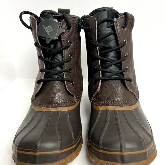 London Fog Mens Ashford Duck Boot Brown Leather Size 12 M - Picture 3 of 6